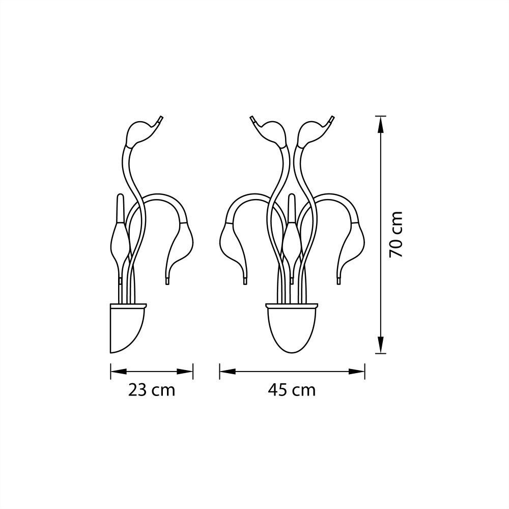 Lightstar (MB8098-5A CR) Бра Cigno collo 5х20W G4 ХРОМ (в комплекте) Lightstar (MB8098-5A CR) Бра Cigno collo 5х20W G4 ХРОМ (в комплекте)